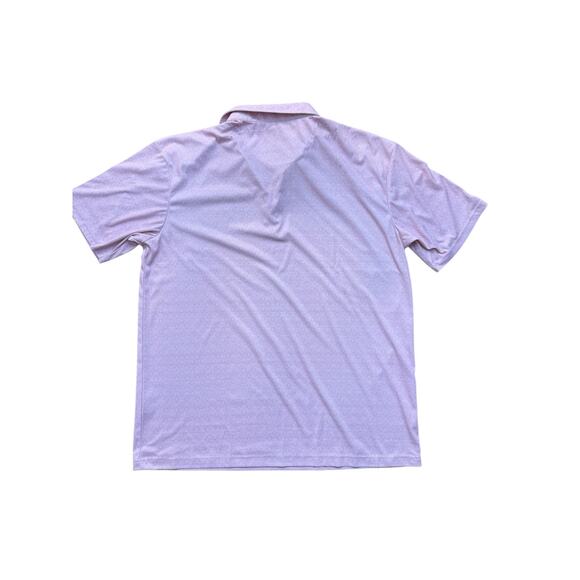 Swannies Golf Men's Pink Geometric Print Button Up Polo Shirt Size 2XL - Picture 2 of 5